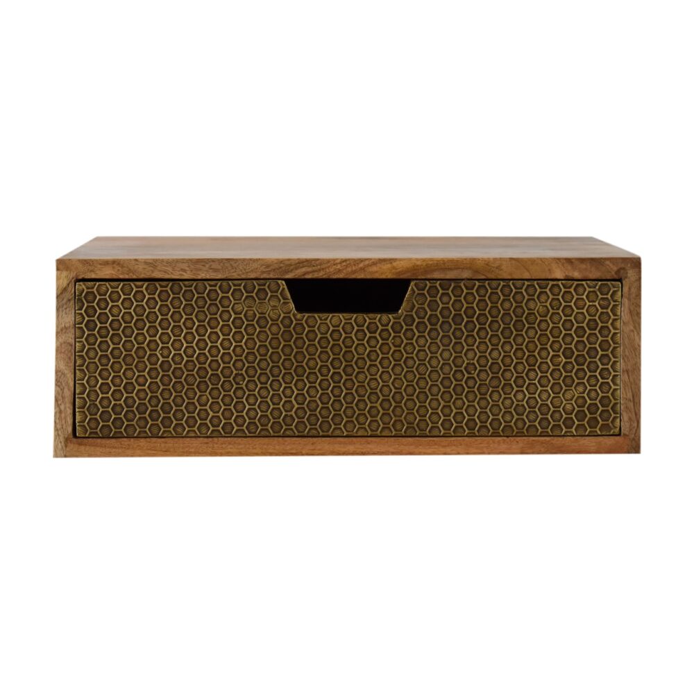 Canada Floating Honeycomb Brass Nightsand Suppliers