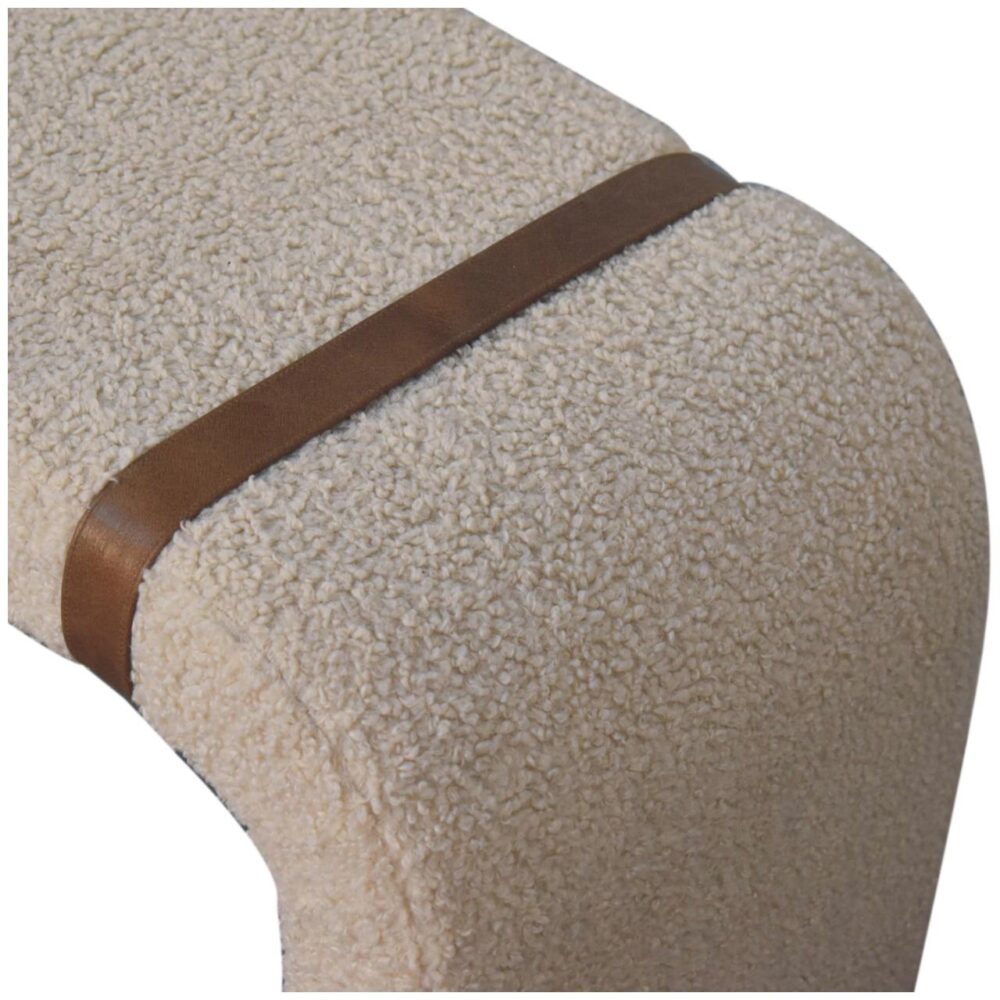 Boucle Leather Strap Bench - Image 8