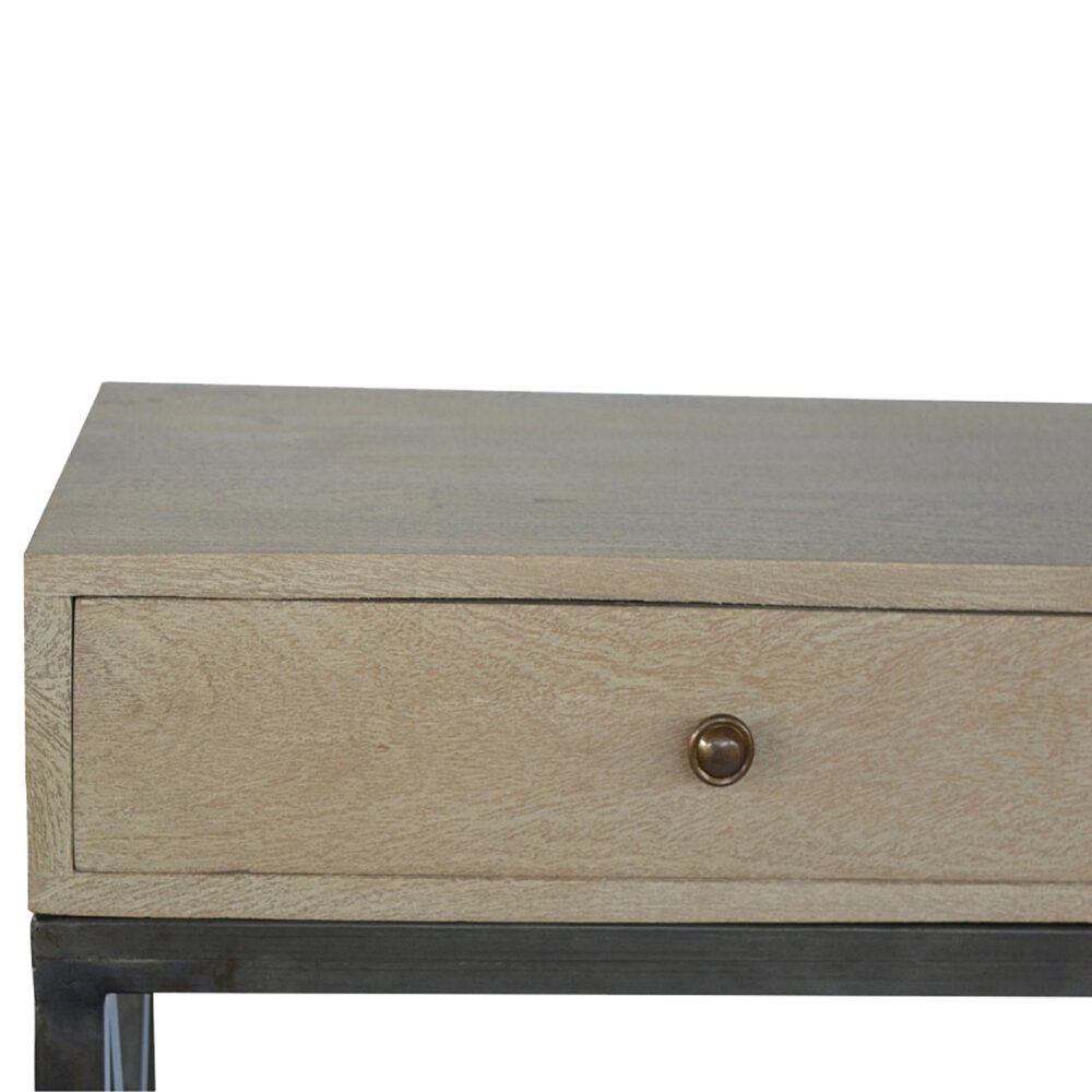 Mango Wood Metal Base Console Table - Image 4